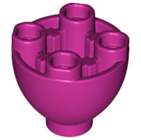 Brick, Round 2 x 2 Dome Bottom with Studs, 24947 Magenta U