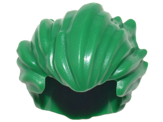 Minifigure, Hair Bushy Swept Back, 28551 Green U
