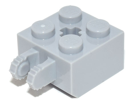 Деталь Lego Hinge Brick 2 x 2 Locking with 2 Fingers Vertical and Cross Style Axle Hole, 7 Teeth 53029