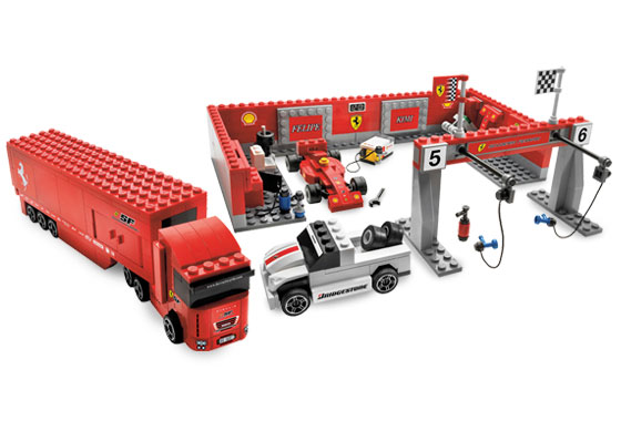 Конструктор LEGO Racers 8155 Ferrari F1 Pit Used