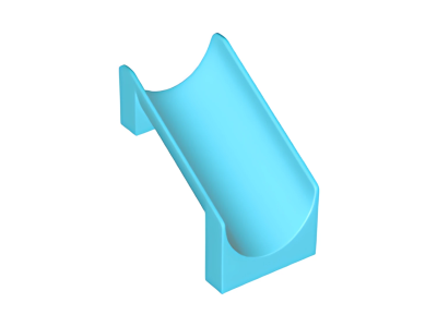 Деталь LEGO Slide Playground 4 x 6 x 6 Straight 27976 Medium Azure U