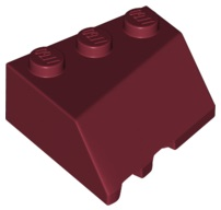 Wedge 3 x 3 Sloped Right, 48165 Dark Red U
