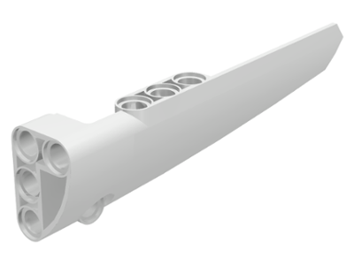 Technic, Panel Fairing # 6 Long Smooth, Side B, 64393 White N