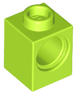 Technic, Brick 1 x 1 with Hole, 6541 Lime U