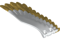 Eagle Wing - Right with Gold Feathers Pattern, 11777pb02 White U