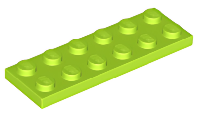Деталь LEGO Plate 2 x 6 3795 Lime N