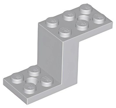 Деталь Lego Bracket 5 x 2 x 2 1/3 with 2 Holes and Bottom Stud Holder 76766 Light Bluish Gray U