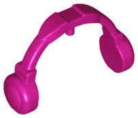 Minifigure, Ear Protectors / Headphones / Headset - Thin Arms, 35183 Magenta U