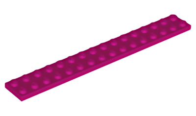 Деталь LEGO Пластина Plate 2 x 16 4282 Magenta U