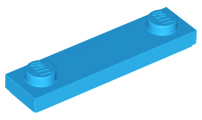 Plate, Modified 1 x 4 with 2 Studs with Groove, 41740 Dark Azure N
