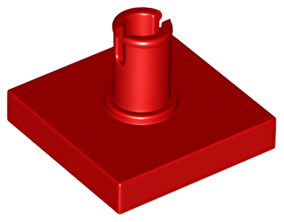 Деталь LEGO Lego Tile, Modified 2 x 2 with Pin 2460 (49153) Red U