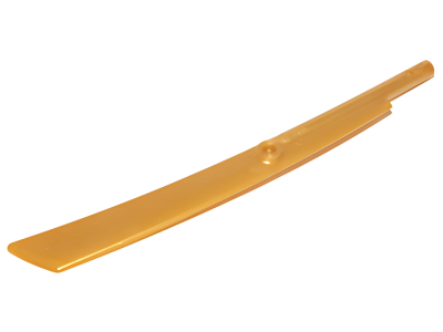 Деталь Lego Propeller 1 Blade 10L with Bar (Sword Blade) 98137 Pearl Gold U