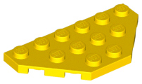 Wedge, Plate 3 x 6 Cut Corners, 2419 Yellow U