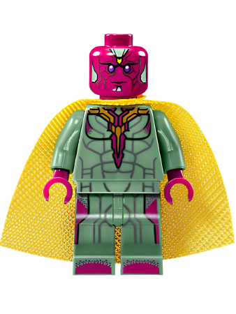 Минифигурка Lego Super Heroes Vision - Sand Green, Yellow Spot on Forehead sh0303 U