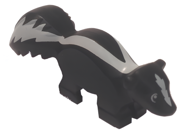 Скунс Lego Skunk with White Markings Pattern 24066pb01