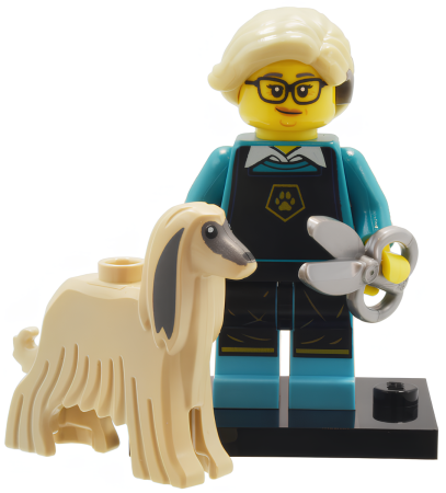 Минифигурка LEGO 71045 Pet Groomer, Series 25 (Complete Set with Stand and Accessories) col25-12