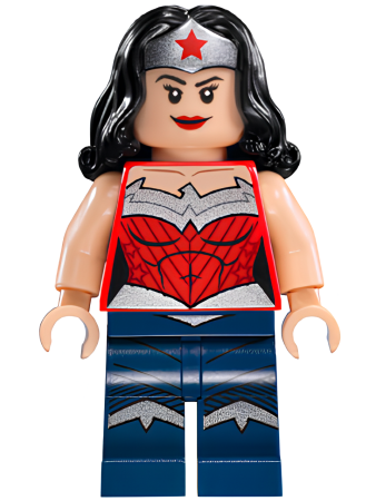 Минифигурка Lego Super Heroes Wonder Woman - Silver Tiara, Dark Blue Legs sh150