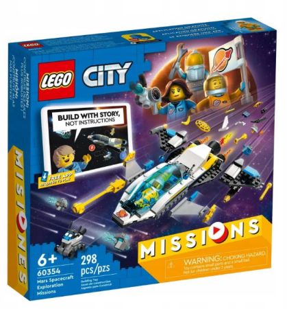 Конструктор LEGO City 60354 Исследовательские полеты на космическом корабле Марса