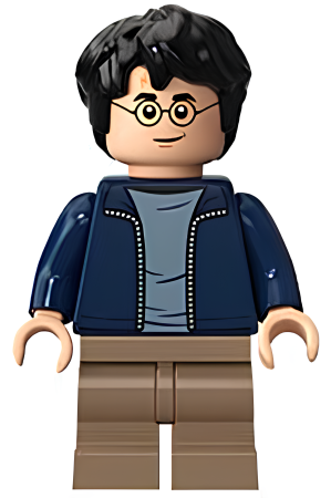 Минифигурка Lego Harry Potter - Dark Blue Open Jacket, Dark Tan Medium Legs hp175 U