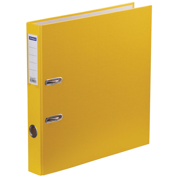 Папка-регистратор A4, бумвинил, 50 мм, желтый