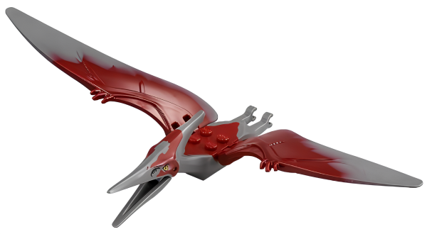 Деталь Lego Dinosaur Pteranodon with Dark Red Back and Large Curved Nostrils Ptera04 U