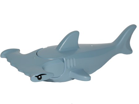 Рыба-молот Lego Shark Hammerhead with Debossed Gills with Black Eyebrows 14518c03pb01