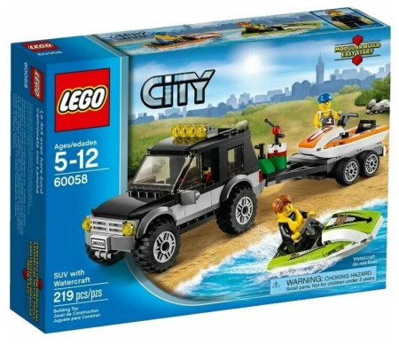 Конструктор LEGO City 60058 Внедорожник с катером