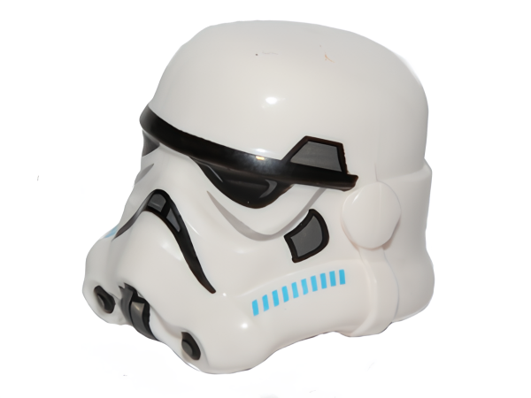 Lego Minifigure Headgear Helmet SW Stormtrooper, Dark Azure and Dark Bluish Gray 30408pb09