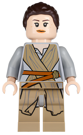 Минифигурка Lego Star Wars Rey - Dark Tan Tied Robe sw0677 U