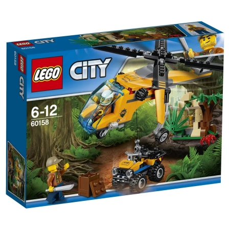 Конструктор LEGO City 60158 Грузовой вертолёт исследователей джунглей