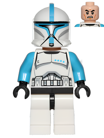 Минифигурка Lego Star Wars Clone Trooper Lieutenant (Phase 1) - Scowl sw0502