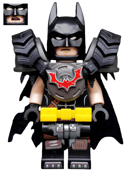 Минифигурка LEGO Batman - Battle Ready, Tire Armor, Tattered Cape, Yellow Utility Belt tlm118 U