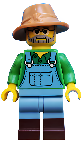 Минифигурка Lego Farmer, Series 15 (Minifigure Only without Stand and Accessories) col228 U