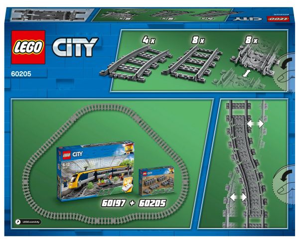 LEGO City 60205 Прямые и закругленные рельсы