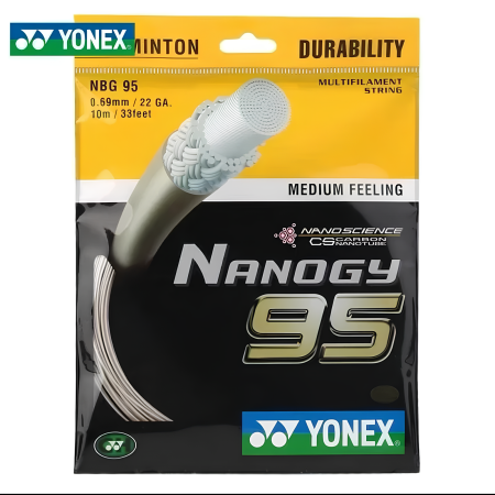 Струна для бадминтона Yonex Nanogy 95 (10м.) Silver Gray