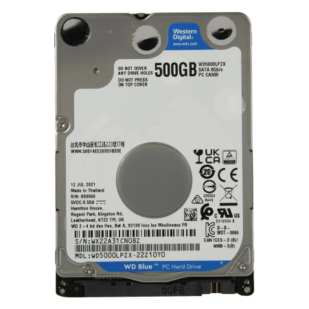 Жесткий диск HDD 2.5" WD Blue 500Gb WD5000LPZX