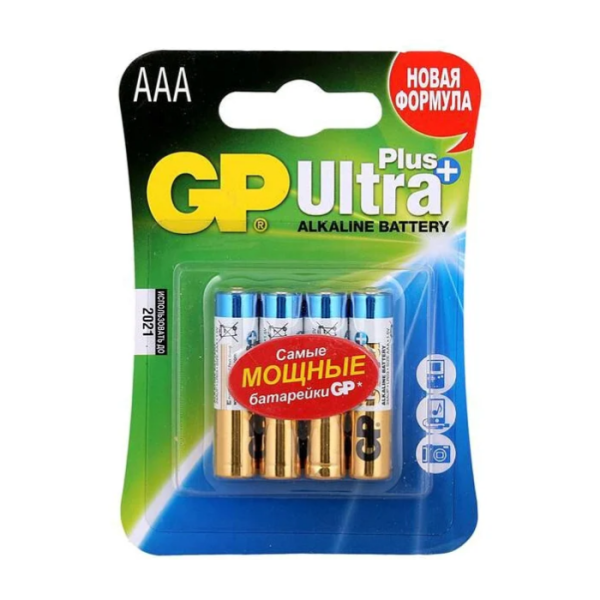 Батарейки GP Ultra Plus Alkaline AAA (блистер, 4 шт.)