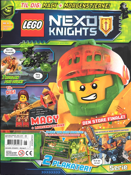 Журнал Lego Nexo Knights №9 / 2018 ( вкладыш в комплекте ) на русском