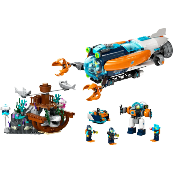 Конструктор LEGO City 60379 Глубоководная исследовательская подводная лодка