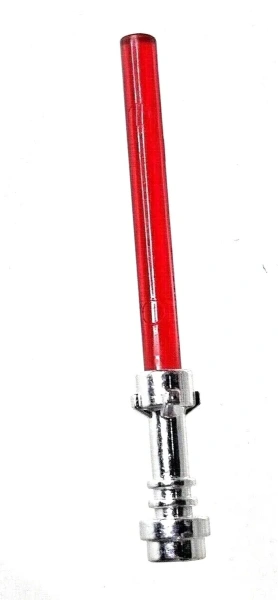 Lego световой меч для минифигурки Star Wars красный хромированный
