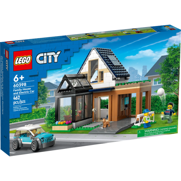 Конструктор LEGO City 60398 Семейный дом и электромобиль