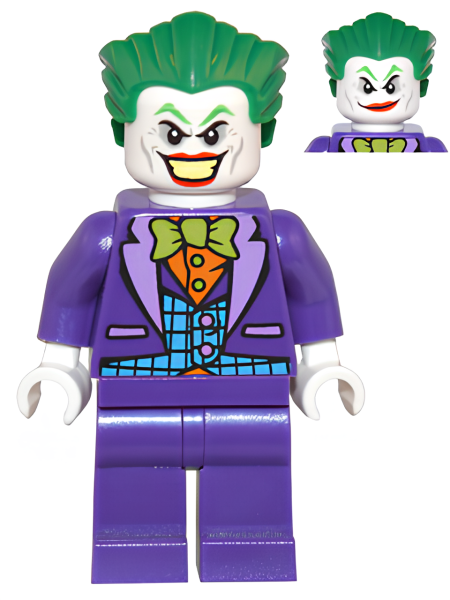 Минифигурка Lego Super Heroes The Joker - Medium Azure Vest, Lime Bow Tie, Large Smile / Smirk sh0206 U