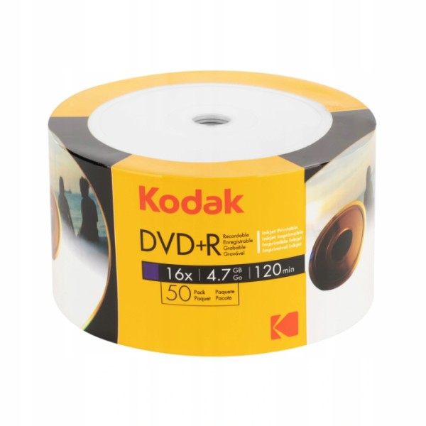 Диски Kodak DVD+R (16x, 4.7GB, Cake, 50шт)