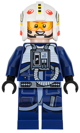 Минифигурка Lego Star Wars Rebel Pilot Y-wing (Dark Blue Jumpsuit) sw0801 U