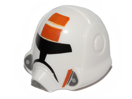 Lego Minifigure, Headgear Helmet SW Republic Trooper with Orange Pattern 11219pb01