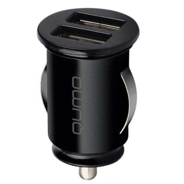 Автомобильное зарядное устройство Qumo 2 USB (Black)