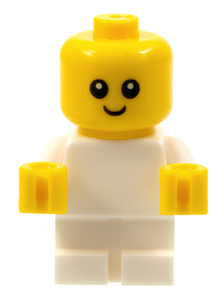 Минифигурка Lego Ninjago Baby - White Body with Yellow Hands, Head with Neck njo446 U