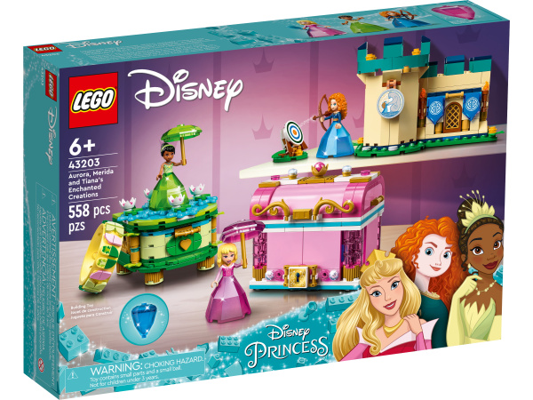 Конструктор LEGO Disney Princess 43203 Зачарованные творения Авроры, Мериды и Тианы