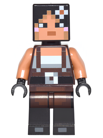 Минифигурка Lego Minecraft Skin 2 - Pixelated, Female with Flower and Suspenders min035