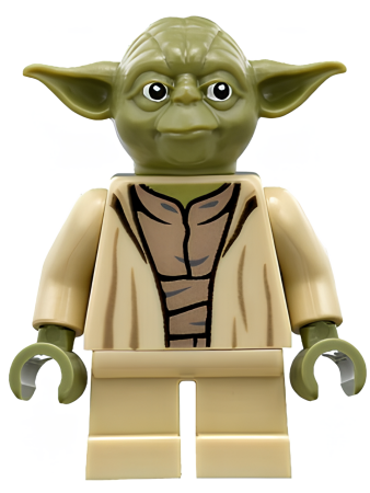 Минифигурка Lego Yoda - Olive Green, Open Robe with Large Creases sw0707 U